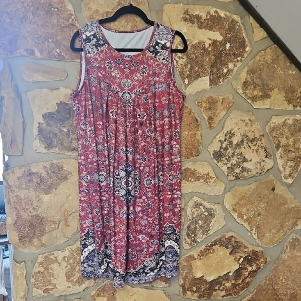 Sleeveless Casual‎ Summer Dress Sz L